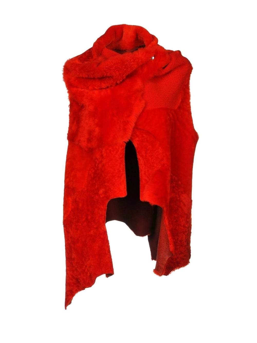 HIGH Couture Red Shearling Vest Coat